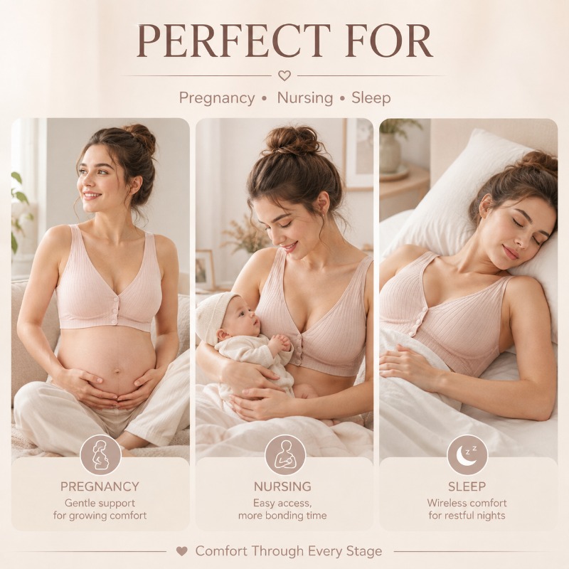 Bra Menyusui Wanita, Bra Hamil - Nursing Bra Sleep ulasan dan harga